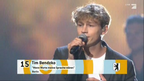 Tim Bendzko @ Bundesvision Song Contest 2011
